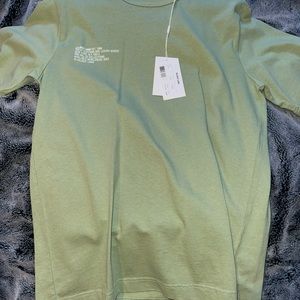 Green Helmut Lang designer t-shirt